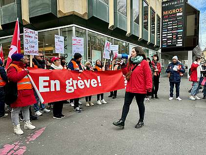 Manifestation dans le centre de Lausanne
