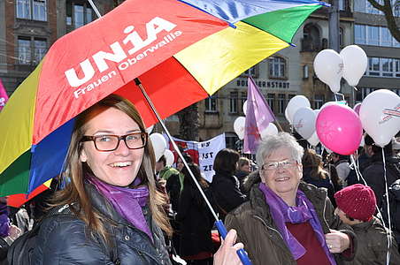 Demo für Lohngleichheit, 7. März 2015