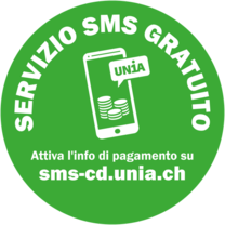 Logo servizio SMS Cassa disoccupazione del sindacato Unia