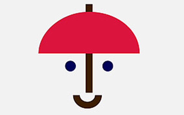 Grafik von lächelndem Schirm (als Symbol für den Schutz der Arbeitnehmerrechte)