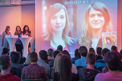 Podiumsdiskussion zu Gleichstellung mit Anne Wizorek und Katrin Gottschalk in Zürich Herunterladen Herunterladen