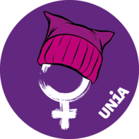 Frauenzeichen mit Pussyhat - das Unia-Logo für den Women's March