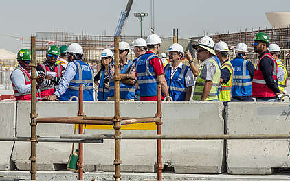 Inspections des chantiers de la Coupe du Monde au Qatar