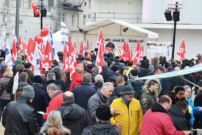 Kundgebung am 23. Januar in Baden für den Erhalt von 1'300 Stellen bei GE/Alstom