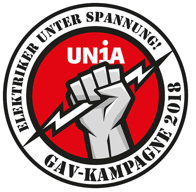 Logo Elektriker GAV-Kampagne 2018