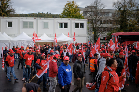 2. Protesttag der Bauarbeiter in die Nordwestschweiz