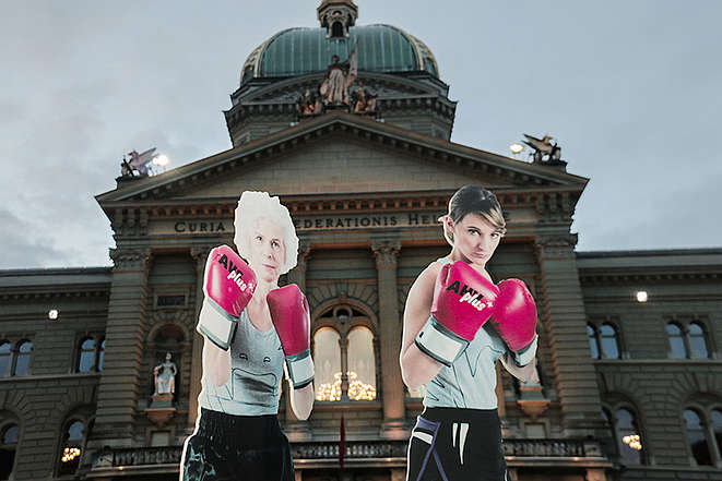 A l’image des deux boxeuses qui aujourd’hui ont défendu les rentes, la population Suisse sera bientôt appelée aux urnes pour en faire de même. 