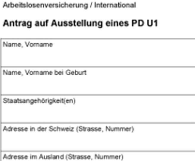 pdu1 formular schweiz