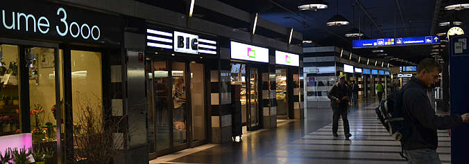 Arbeiten ohne Tageslicht im Bahnhof Zürich.