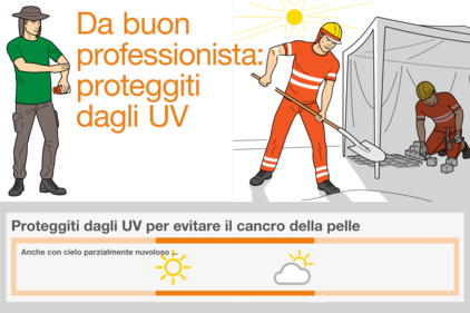 Flyer: Da buon professionista: proteggiti dagli UV
