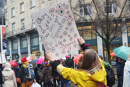 Plus de 15&#039;000 femmes et hommes solidaires ont participé à la Women’s March.