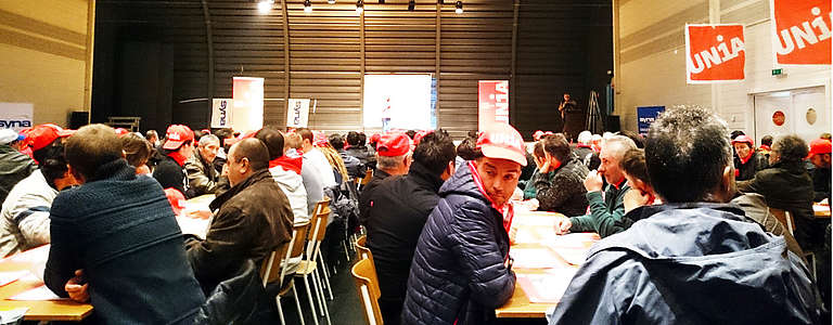 300 Bauarbeiter aus dem Jura kamen in Delémont zur Protestkundgebung
