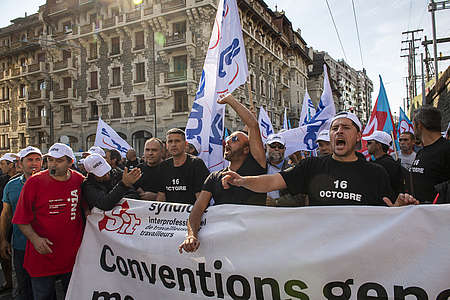 Die Proteste gehen weiter: Auch in Genf steht der Bau still! (Foto: Thierry Porchet)