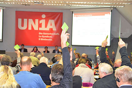 Unia-Delegiertenversammlung legt Ziele für 2016 fest