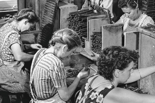 Fabbrica di sigari nel Canton Argovia 1952
